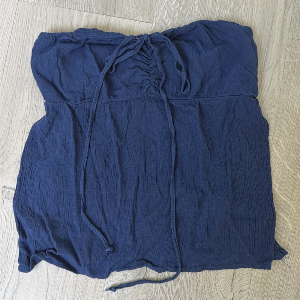 Brandy Melville tie front strapless top